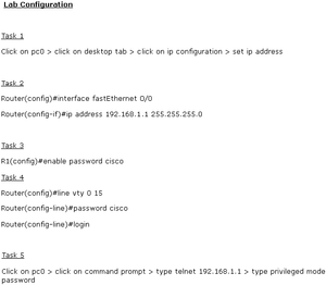 Telnet configuration in Cisco packet tracer - packettracerlab.com